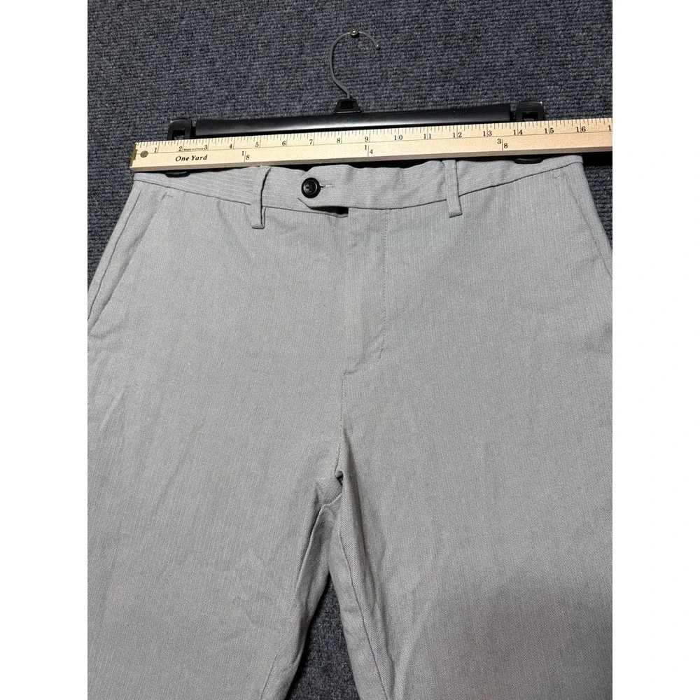 Banana Republic Slim-Tapered Fit Pants Mens 31x32 Gray Herringbone Chino
